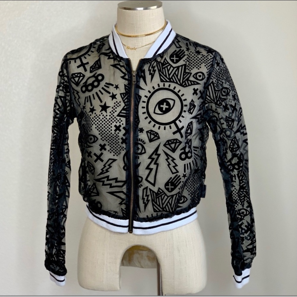 Rare Reebok Sheer Bomber Jacket